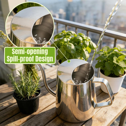 Plant Watering Can, 304 Stainless Steel Watering Can Indoor, 34 oz