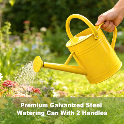 1 Gallon Watering Can for Outdoor&Indoor Plants，Yellow