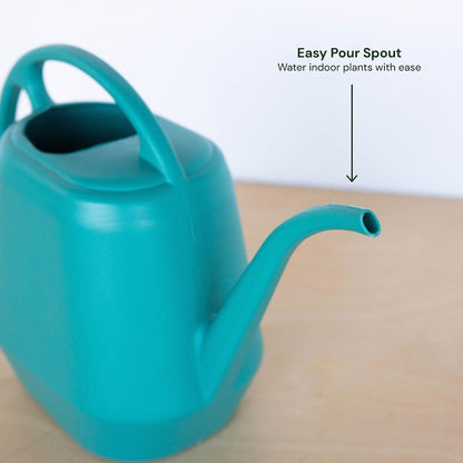 Bloem Aqua Rite Watering Can: 56 Oz - Bermuda Teal - Large Capacity, Extra Long Spout, Durable Plastic, One Piece Construction, for Indoor & Outdoor Use, Gardening