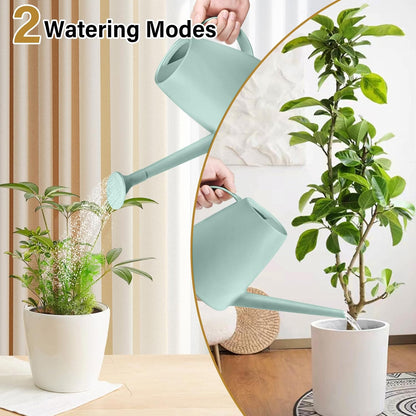 Hand Plastic Watering Can - for Home Plant Garden - 1/2 Gallon - Light Green