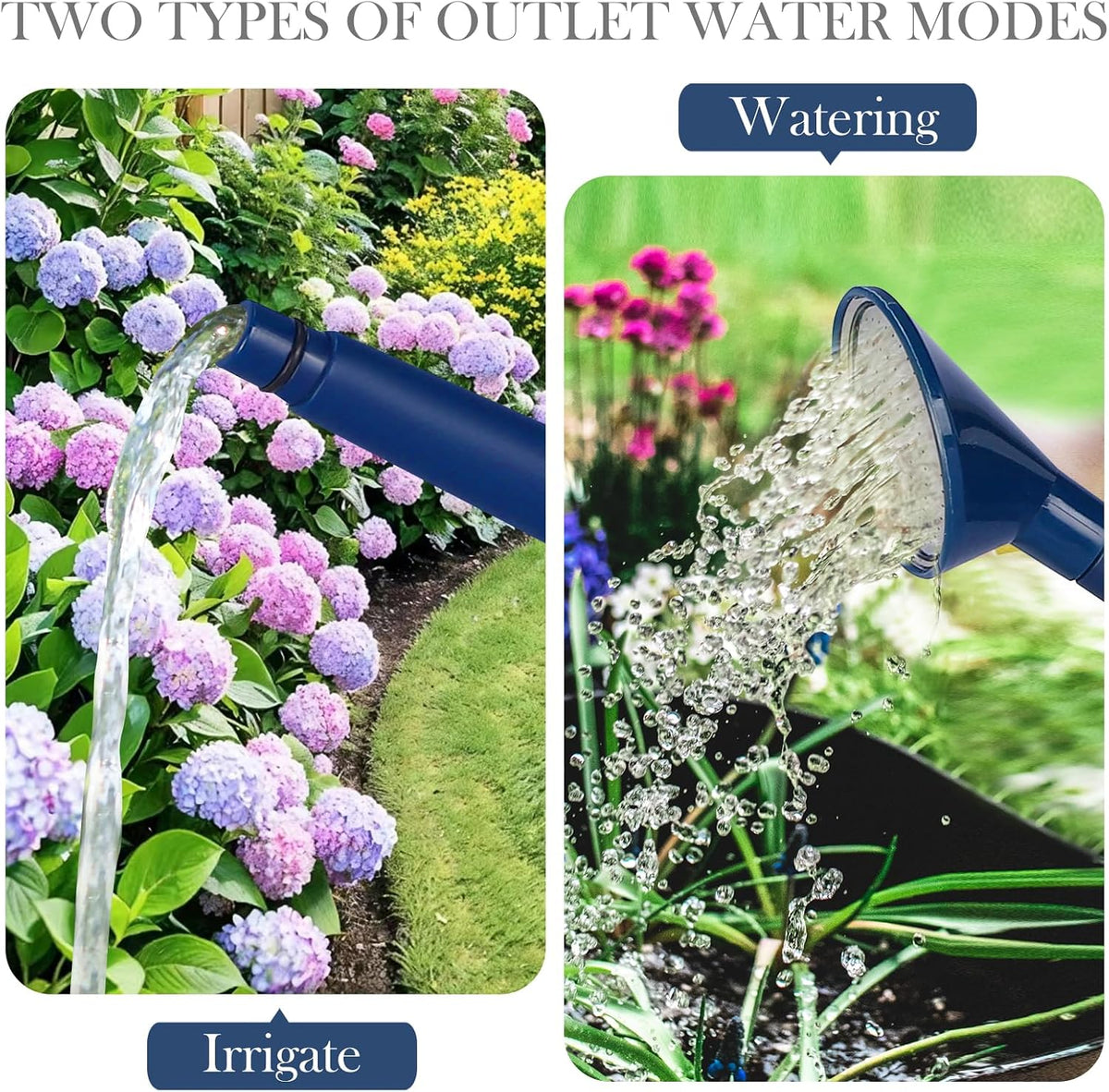 2 Gallon Watering Can for Indoor Plants, Garden Watering Cans for Outdoor Plant House Flower, Modern Plant Watering Can Large Long Spout with Sprinkler Head