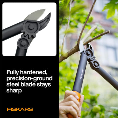 Fiskars 15” PowerGear Garden Anvil Loppers, Tree Trimmer, 1.25" Cuts
