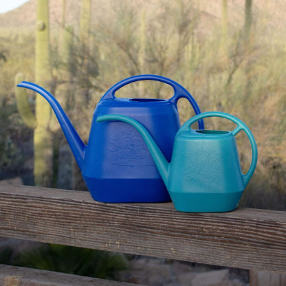 Bloem Aqua Rite Watering Can: 56 Oz - Bermuda Teal - Large Capacity, Extra Long Spout, Durable Plastic, One Piece Construction, for Indoor & Outdoor Use, Gardening