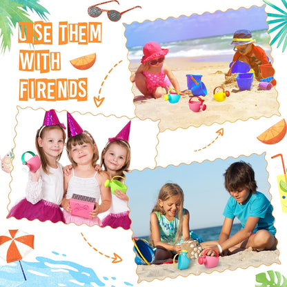 Gemscream 6 Pcs Watering Can Set Small Plastic Beach Watering Can Bath Toy Toddler Gardening Equipment Toy for Girl Boy Beach Outdoor Garden