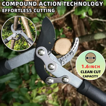 YRTSH Loppers, Hedge Shears & Pruners Combo Set, 3-Piece Hedge Clippers