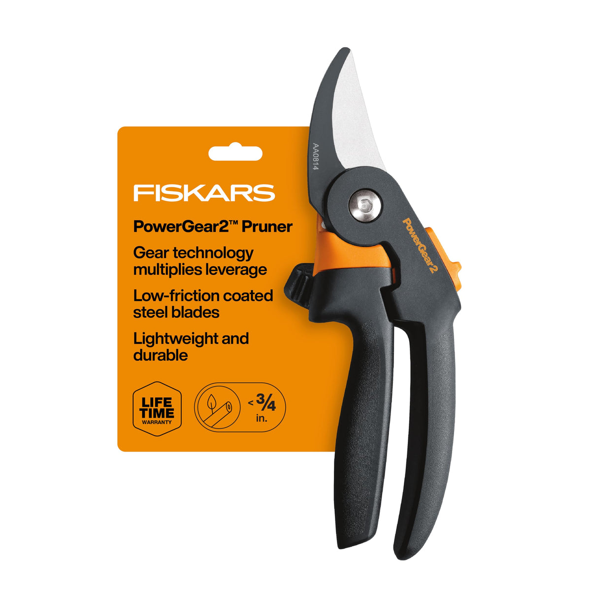 Fiskars SoftGrip Bypass Pruning Shears, 5/8" Cut Capacity Garden Clippers